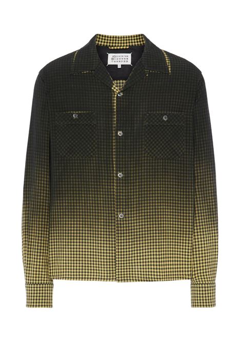 camici a quadri uomo nera e gialla MAISON MARGIELA | S50DT0069 M35691001F